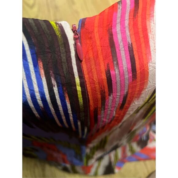 Nanette Lepore Womens‎ Silk Abstract Stripe Wrap V-Neck Shift Dress Red Size 8 - Picture 5 of 7